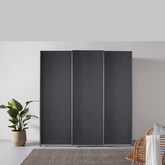 Rauch Forms Metallic Grey Decor 3 Door Sliding Wardrobe - Free Assembly - Pendle Village Furniture